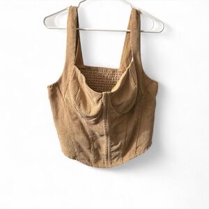 Tan Corduroy Women's Top